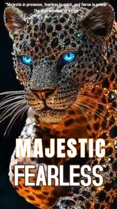 “Majestic in presence, fearless in spirit, and fierce in power  The true essence of a tiger Instagram Story template