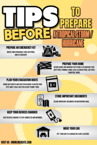“Stay Safe Before the Storm” Plakat template