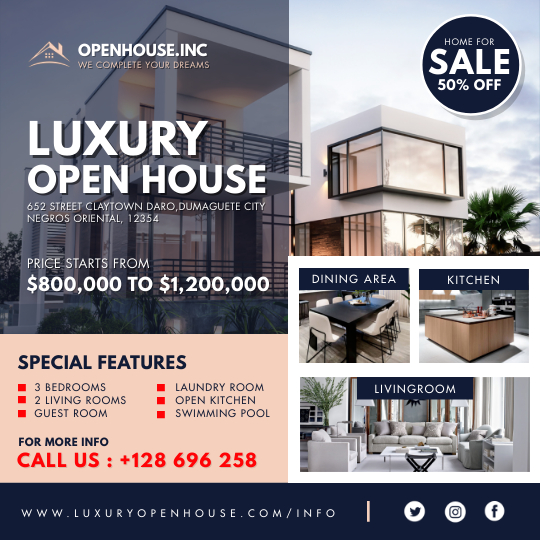 Create professional open house flyers in minutes