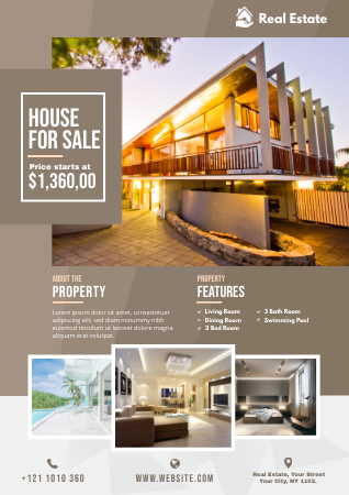 Create professional open house flyers in minutes