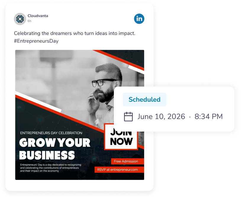 Free LinkedIn Caption Generator PosterMyWall