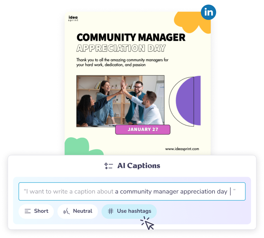 Free LinkedIn Caption Generator PosterMyWall Free LinkedIn Caption Generator PosterMyWall
