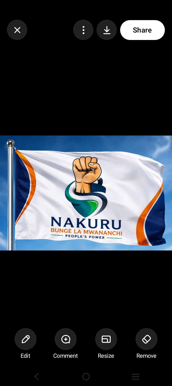 Nakuru Bunge La Wananchi Flag raising ceremony 