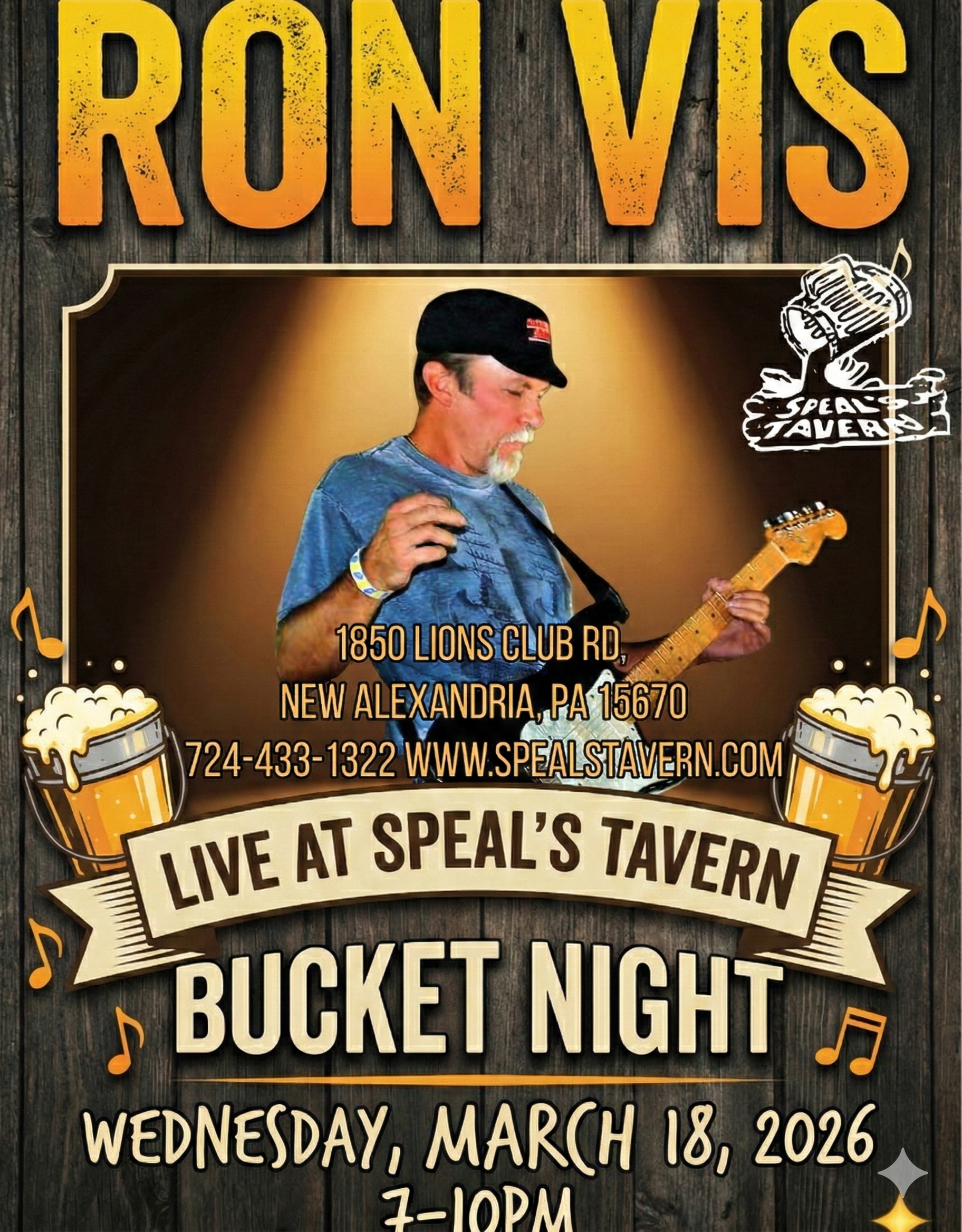 Ron Vis performs live on Bucket Night