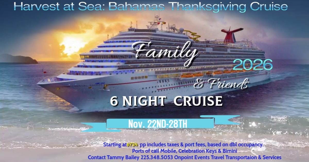 Harvest at Sea: Bahamas Thanksgiving Escape Cruise