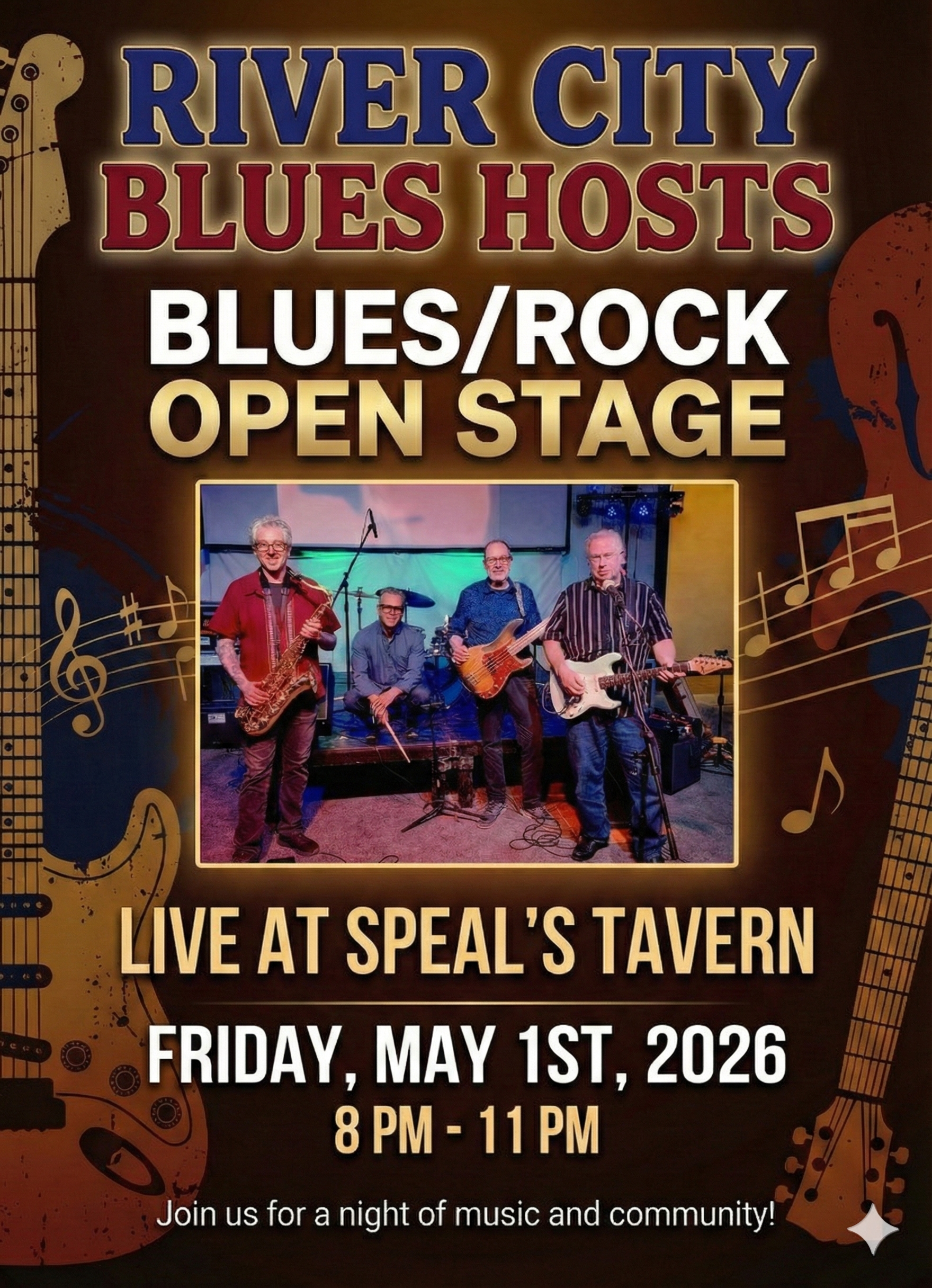 River City Blues hosts Blues/Rock Open Stage at Speal's
