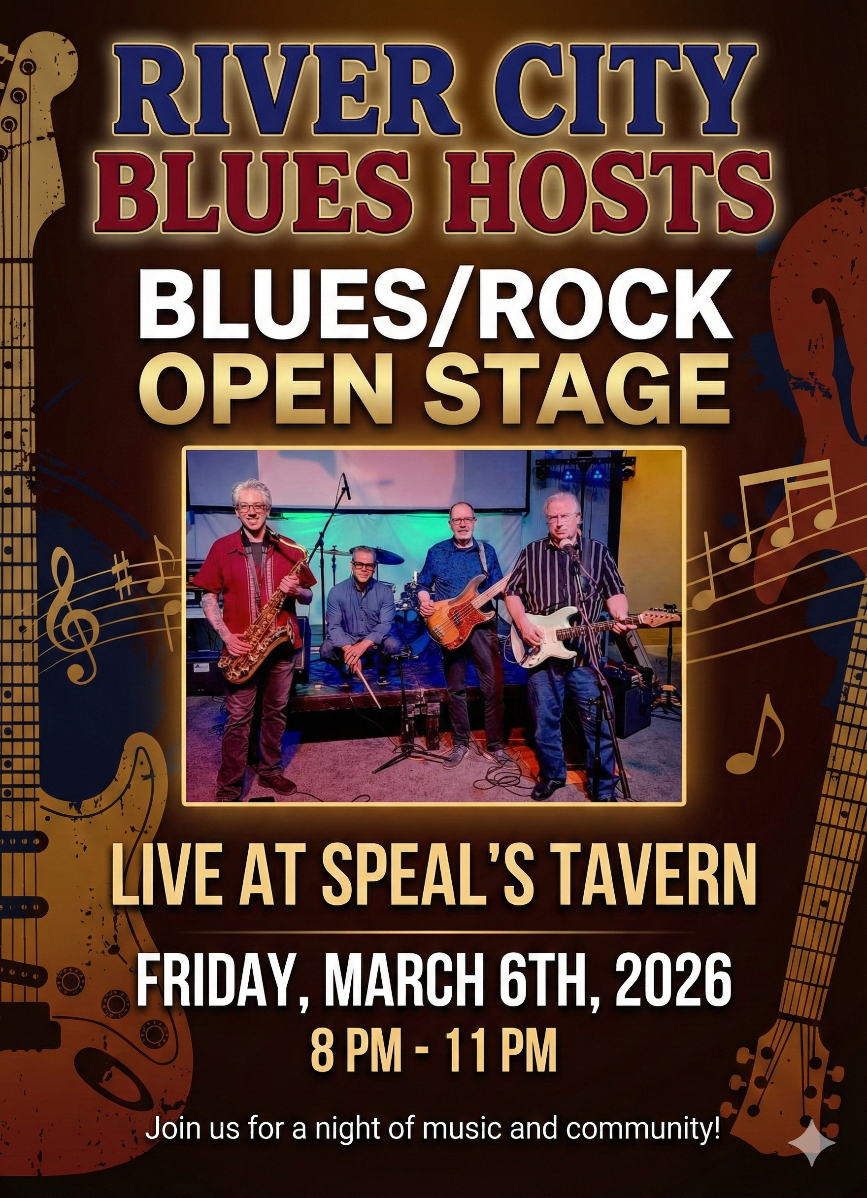 River City Blues hosts Blues/Rock Open Stage at Speal's
